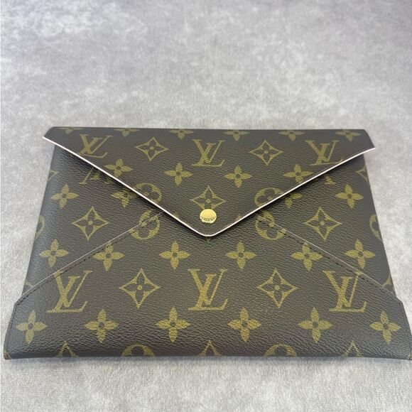 Louis Vuitton Kirigami Brown Ballerine Pink Large Monogram Clutch - Picture 6 of 10